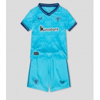 Camisa de Futebol Athletic Bilbao Equipamento Secundário Infantil 2023-24 Manga Curta (+ Calças curtas)